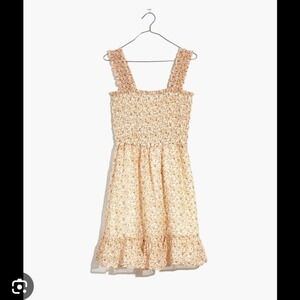 NWT Madewell Seersucker Lucie Smocked Tank Mini Dress in Florentine Floral